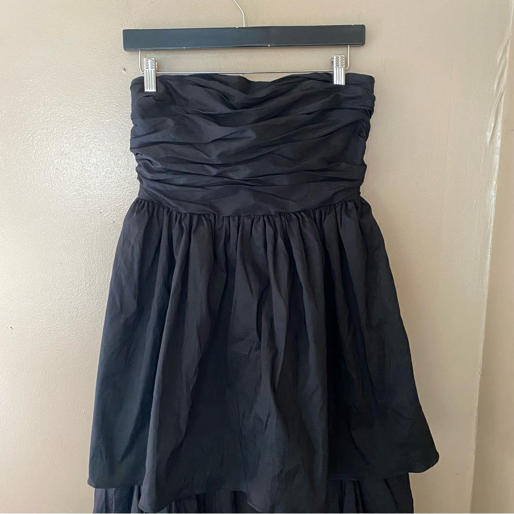 NWT Lovers and Friends Michie Maxi Dress Black high low gown taffeta Revolve S - Picture 8 of 10
